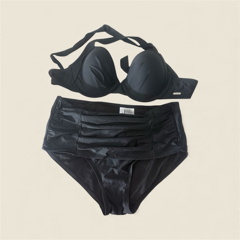 Calvin Klein Elegant Black Swimwear Set L